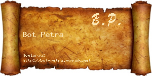 Bot Petra névjegykártya